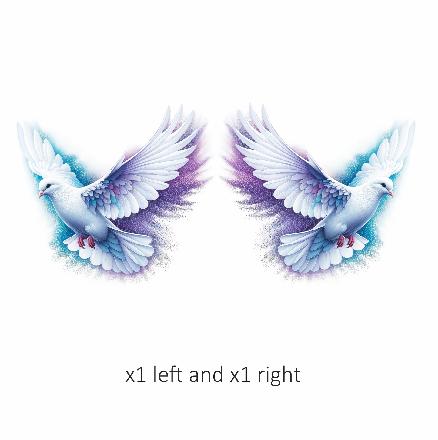 White Dove Bird With Purple Background Vinyl Sticker Decal