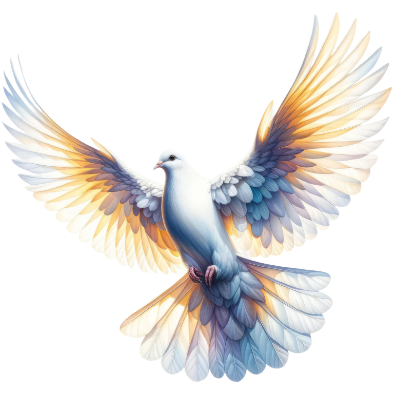 White Dove Bird With Spread Wings Vinyl Sticker Decal