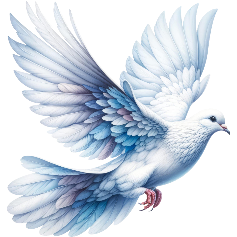 White Dove Bird With Open Wings Vinyl Sticker Decal