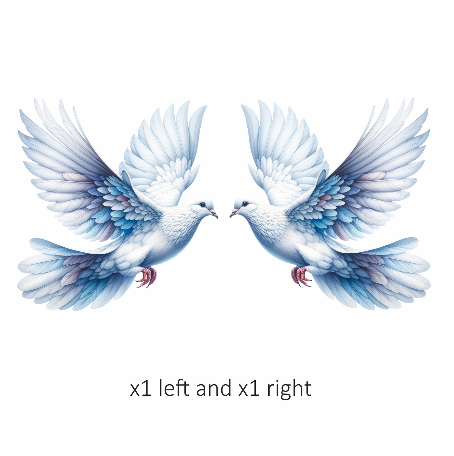 White Dove Bird With Open Wings Vinyl Sticker Decal