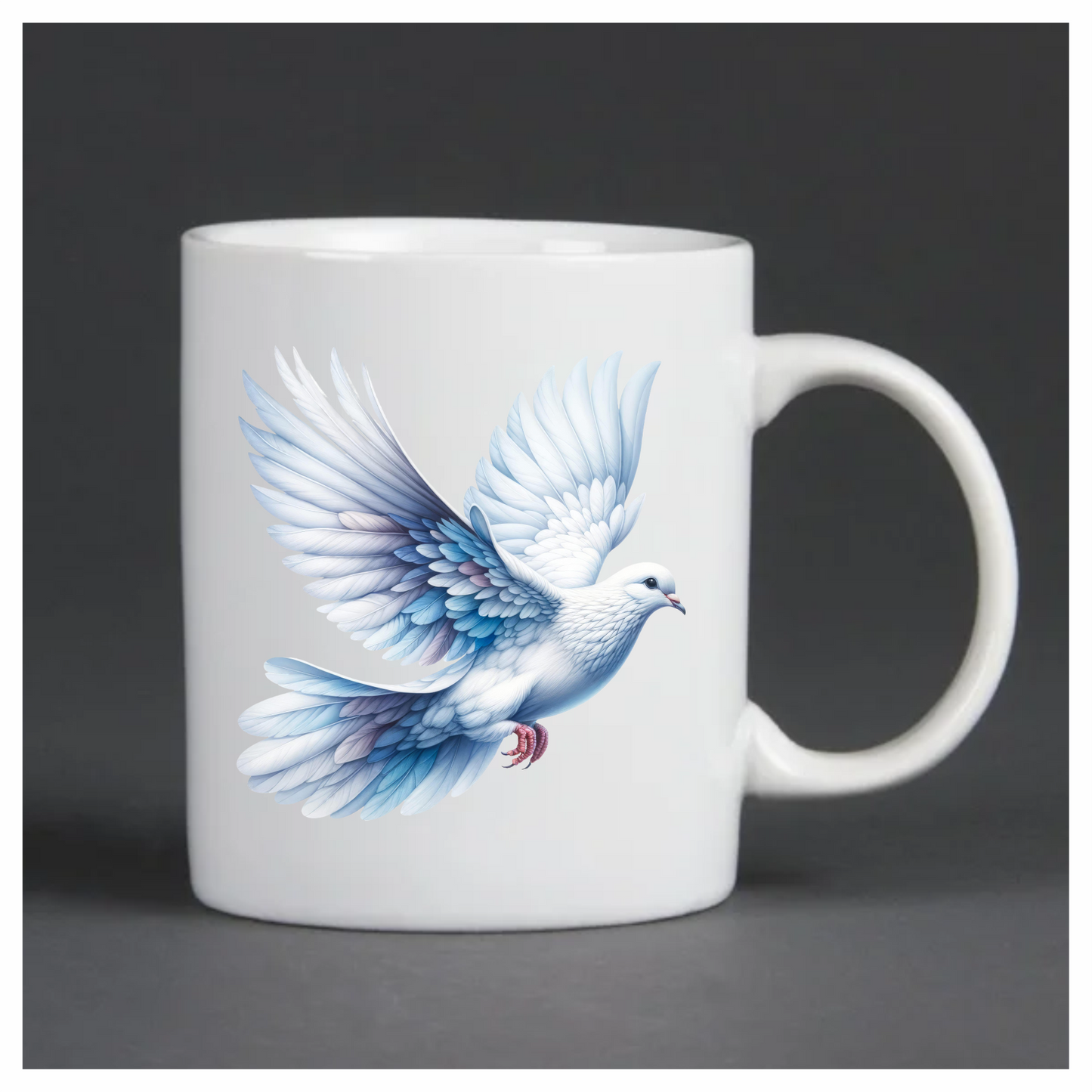 White Dove Bird With Open Wings Vinyl Sticker Decal