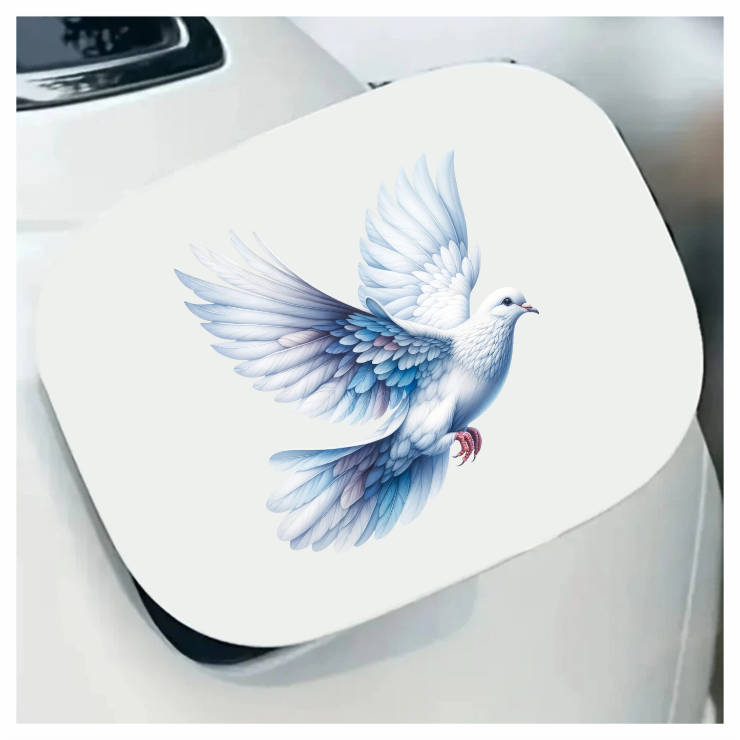 White Dove Bird With Open Wings Vinyl Sticker Decal