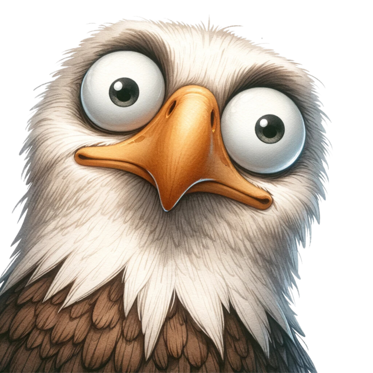 White Eagle Bird With Brown Feathers Vinyl Sticker Decal