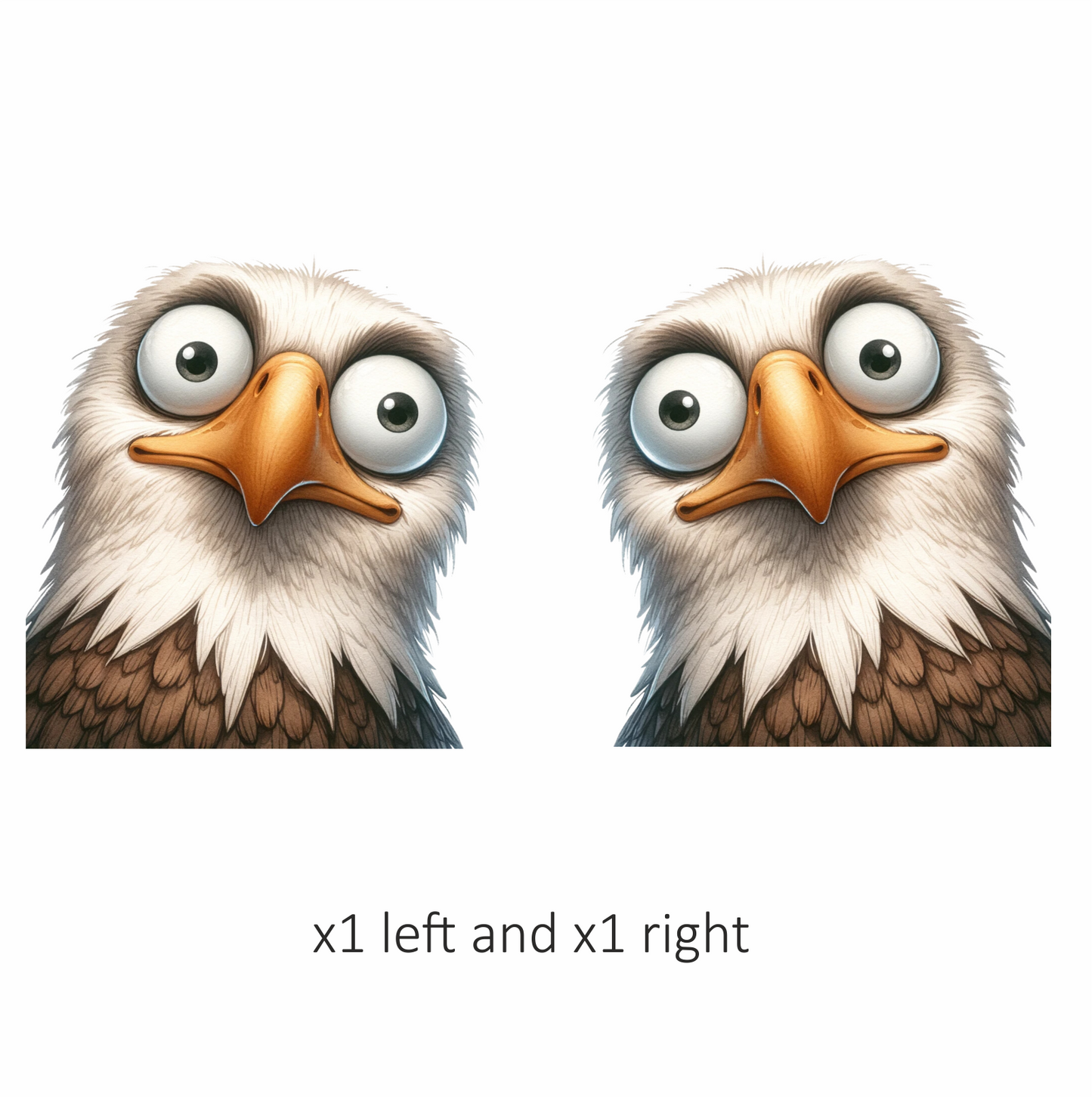 White Eagle Bird With Brown Feathers Vinyl Sticker Decal