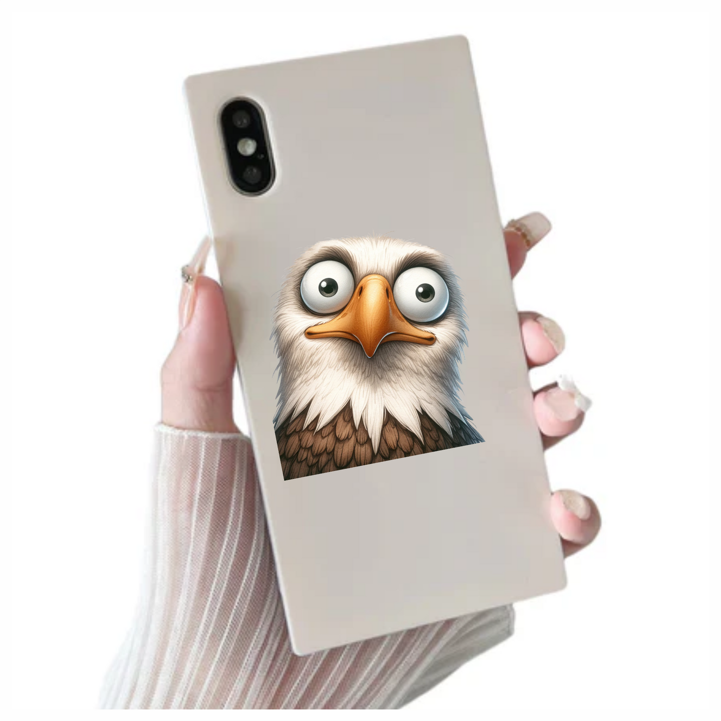White Eagle Bird With Brown Feathers Vinyl Sticker Decal