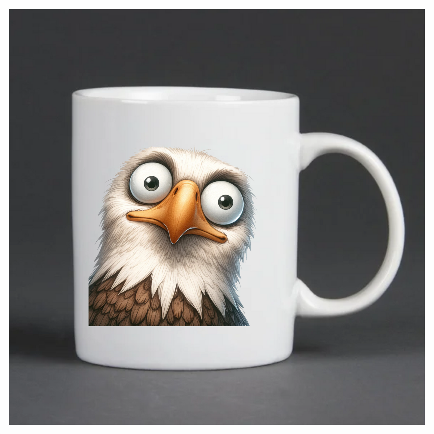 White Eagle Bird With Brown Feathers Vinyl Sticker Decal