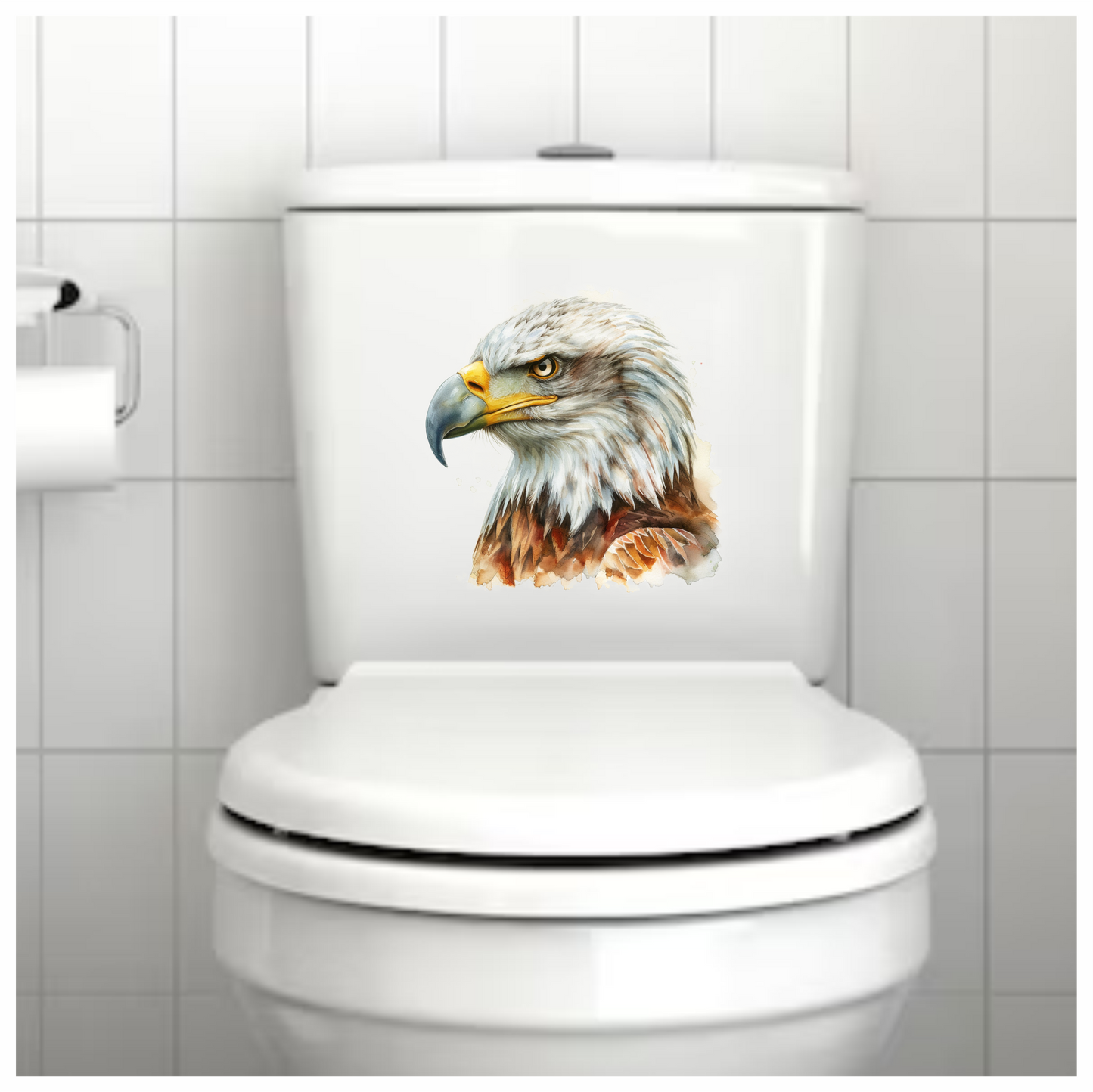 White Eagle Bald Head Portrait Vinyl Sticker Decal