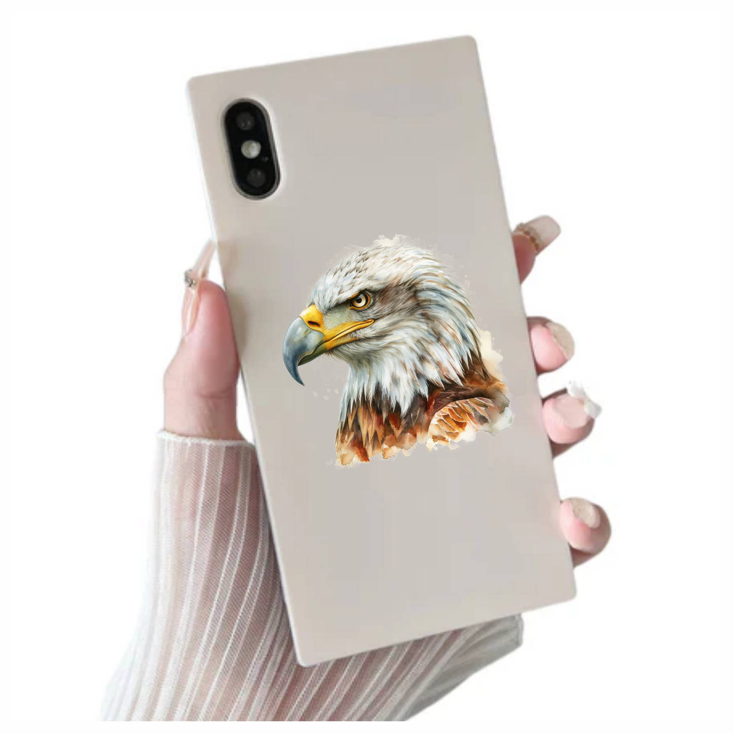 White Eagle Bald Head Portrait Vinyl Sticker Decal