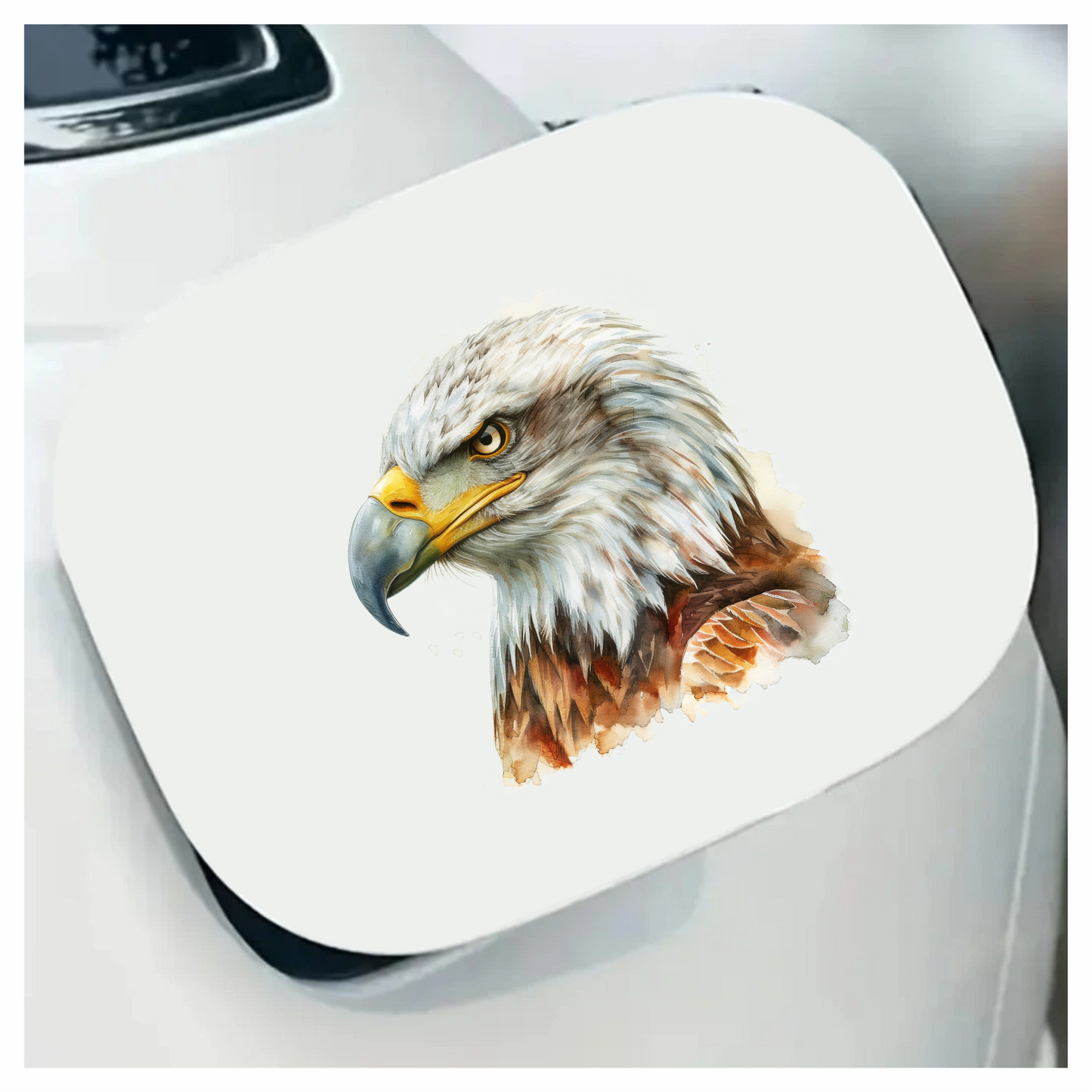 White Eagle Bald Head Portrait Vinyl Sticker Decal