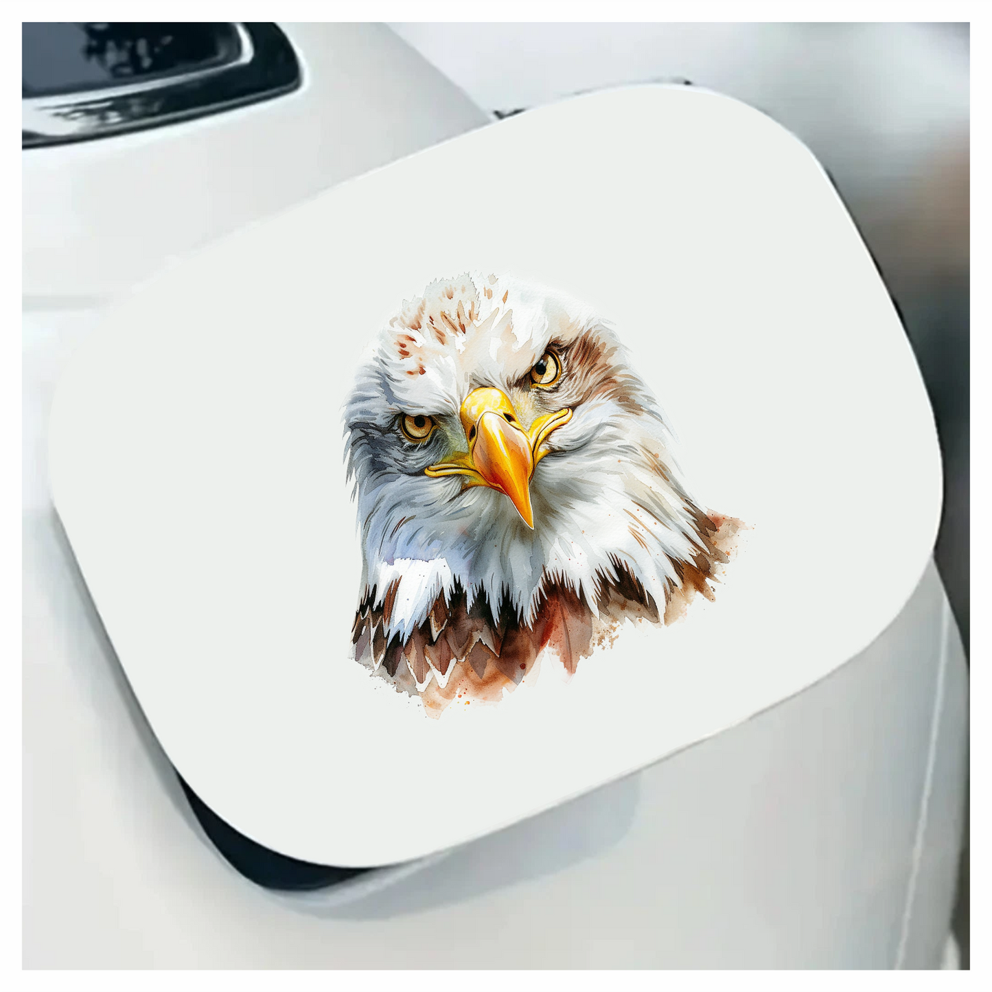 White Eagle Bald Face Close Vinyl Sticker Decal