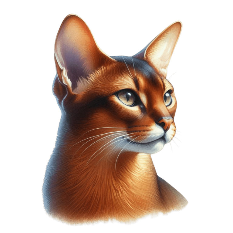 Brown Abyssinian Cat With Yellow Eyes Vinyl Sticker Decal