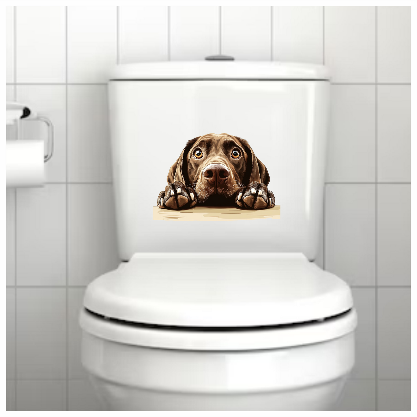 Brown Dog Labrador Close Up Vinyl Sticker Decal
