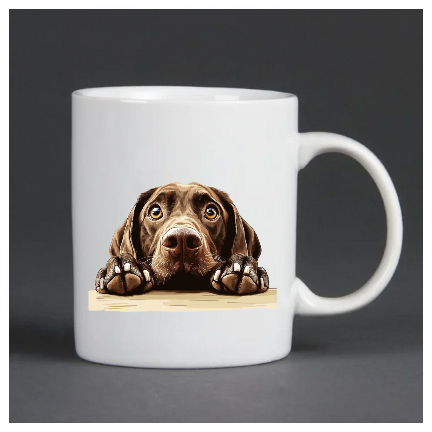 Brown Dog Labrador Close Up Vinyl Sticker Decal
