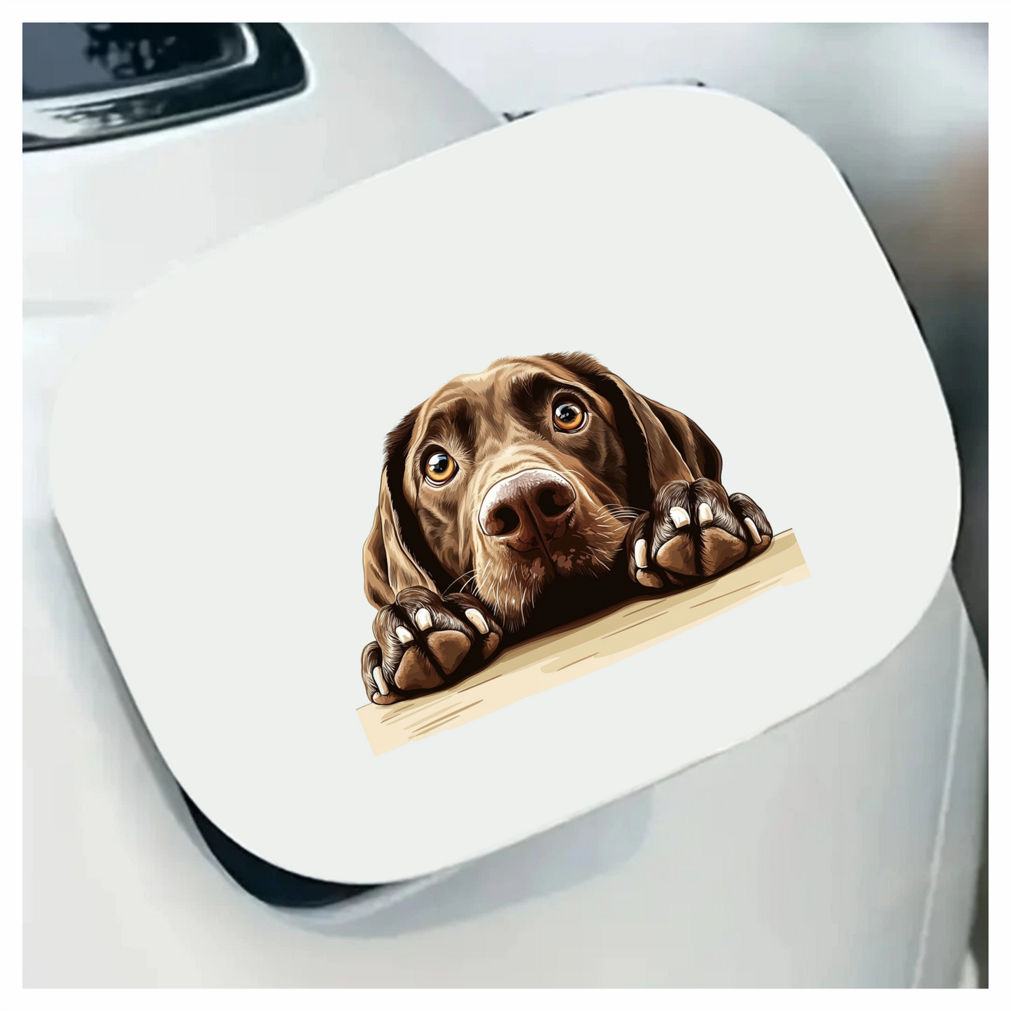 Brown Dog Labrador Close Up Vinyl Sticker Decal