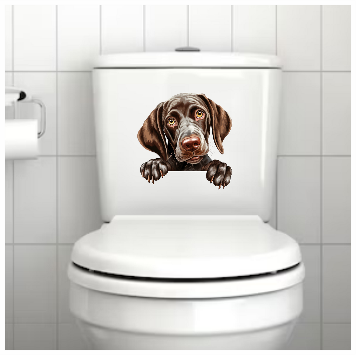 Brown Dog Puppy Cute Pointer Vinyl Sticker Decal