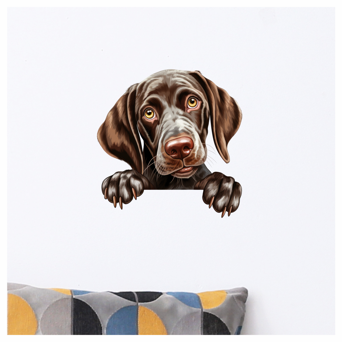 Brown Dog Puppy Cute Pointer Vinyl Sticker Decal