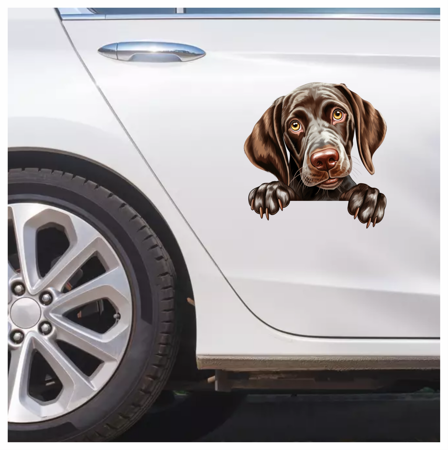 Brown Dog Puppy Cute Pointer Vinyl Sticker Decal