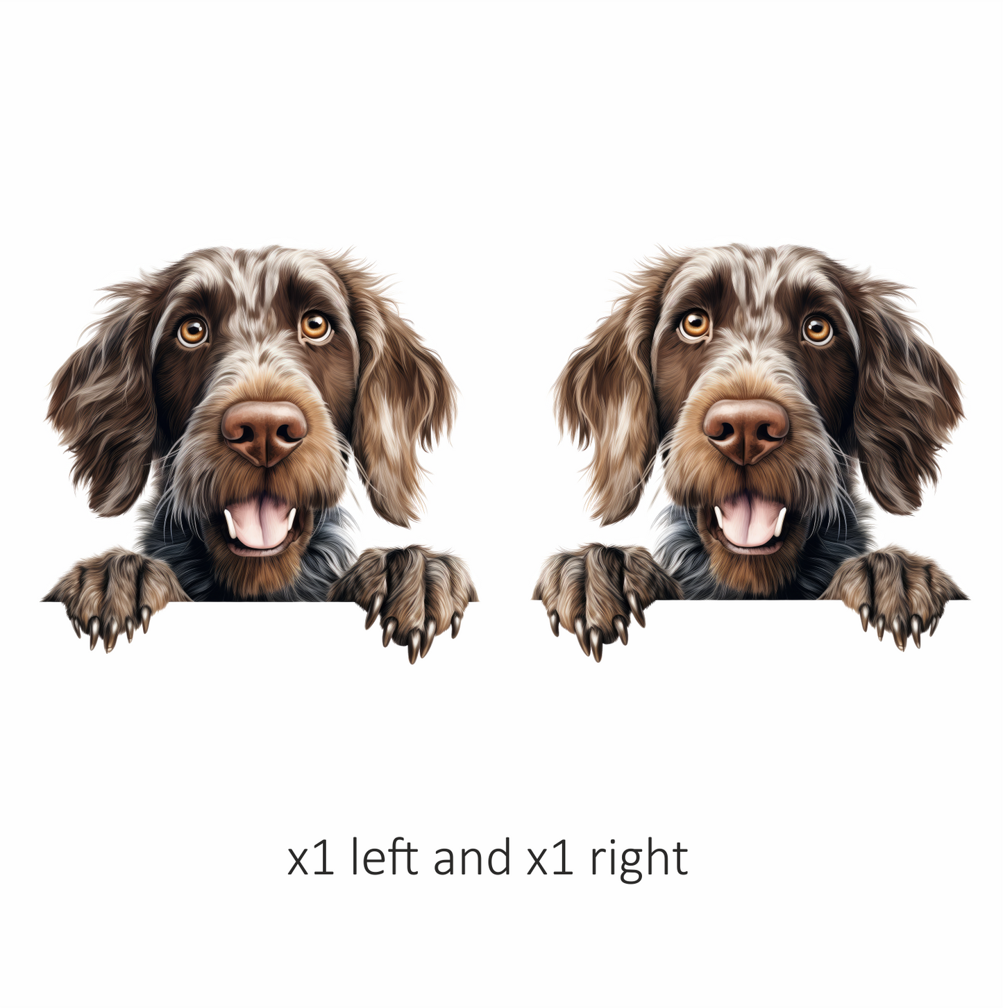 Brown Dog Spaniel Happy Face Vinyl Sticker Decal