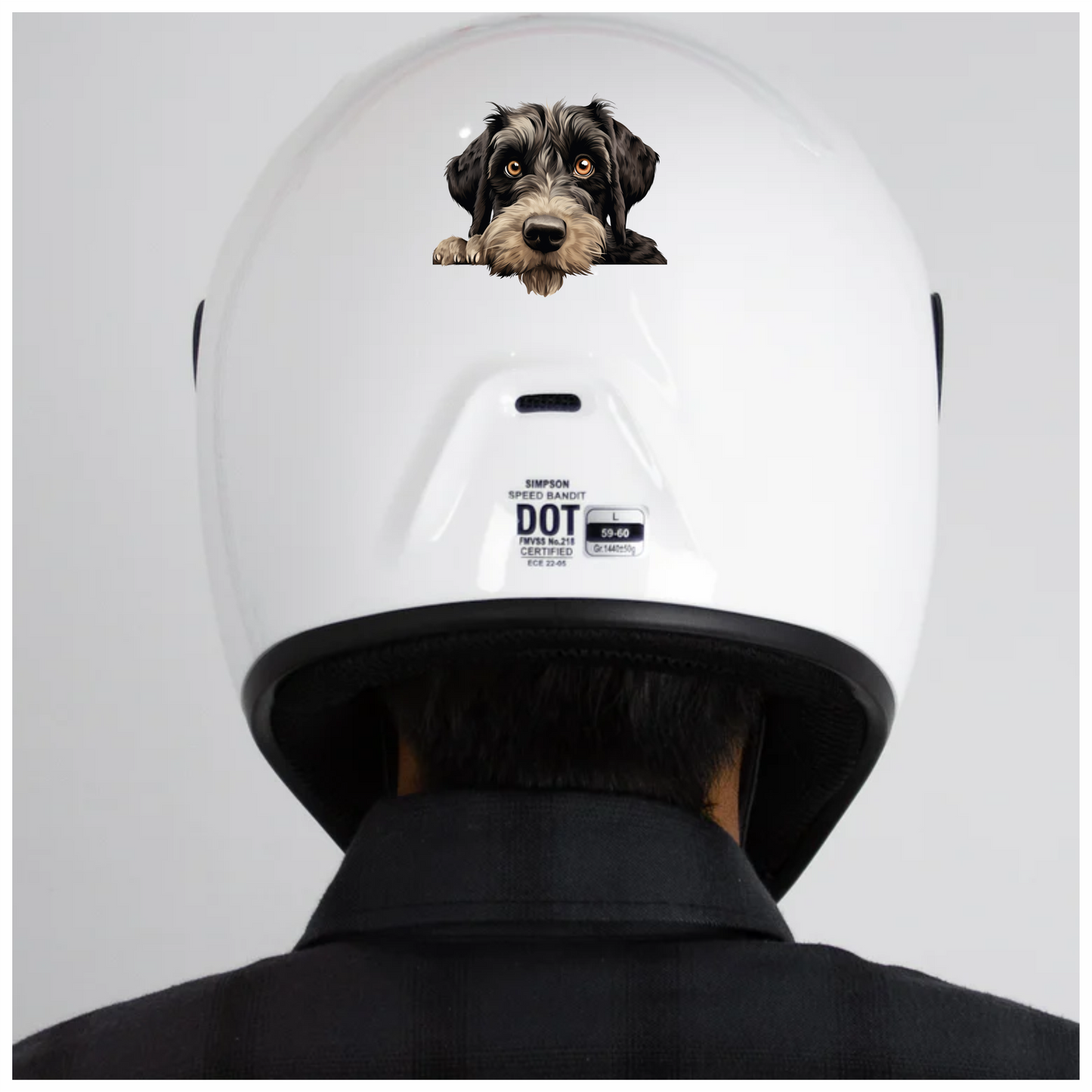 Black Dog Terrier Cute Face Vinyl Sticker Decal
