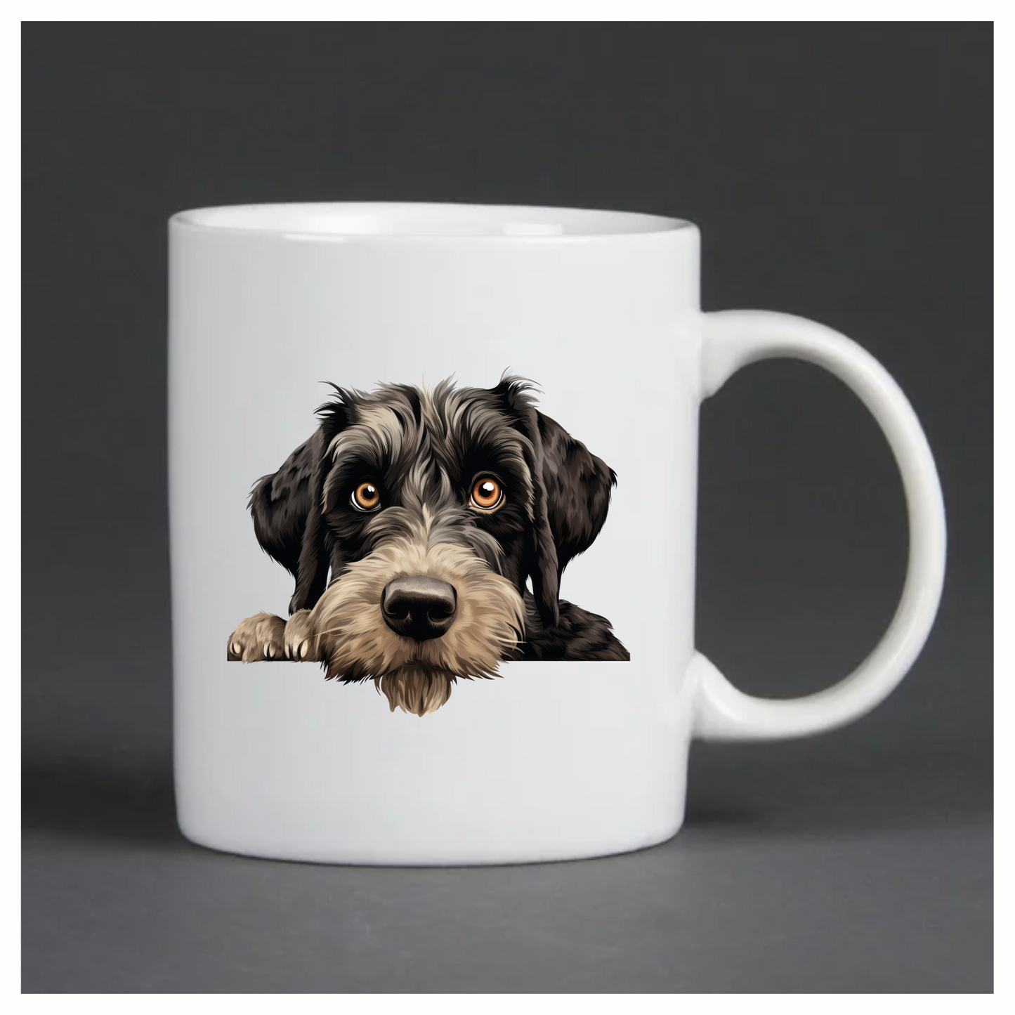 Black Dog Terrier Cute Face Vinyl Sticker Decal