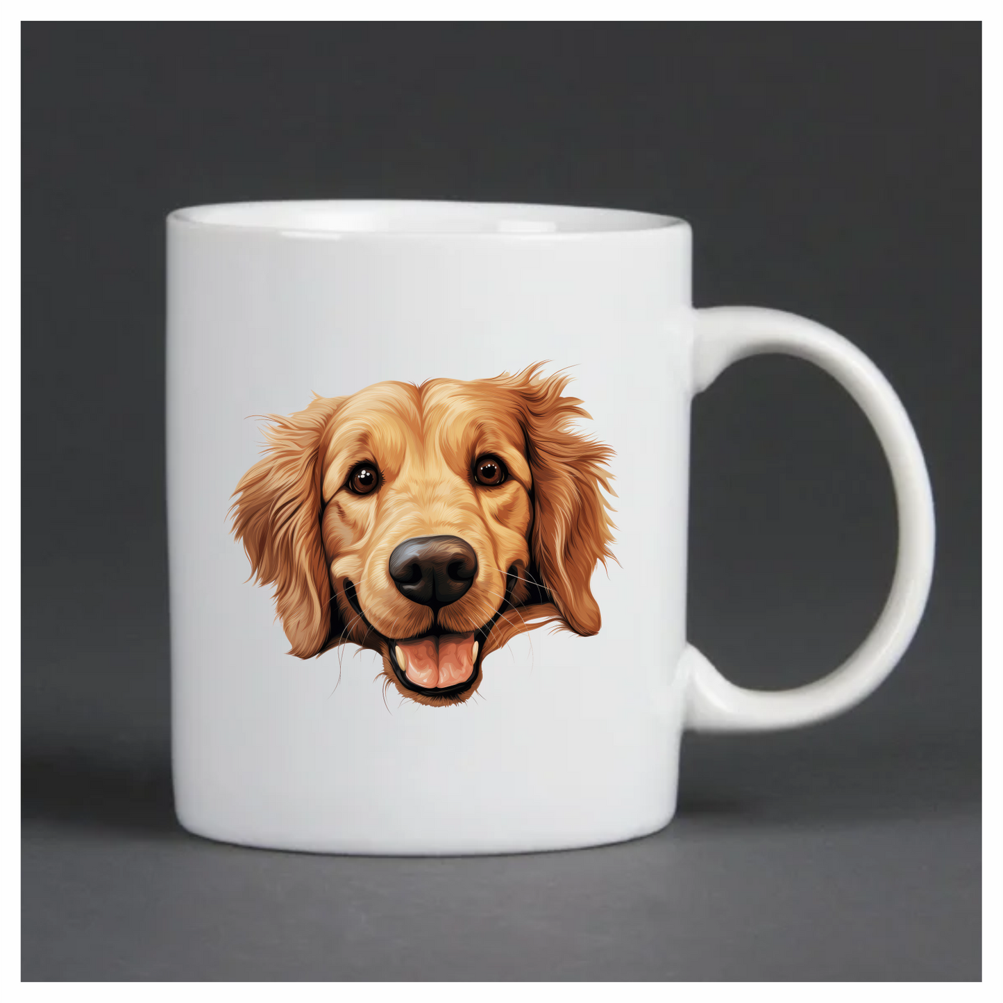 Golden Retriever Dog Face Smiling Vinyl Sticker Decal