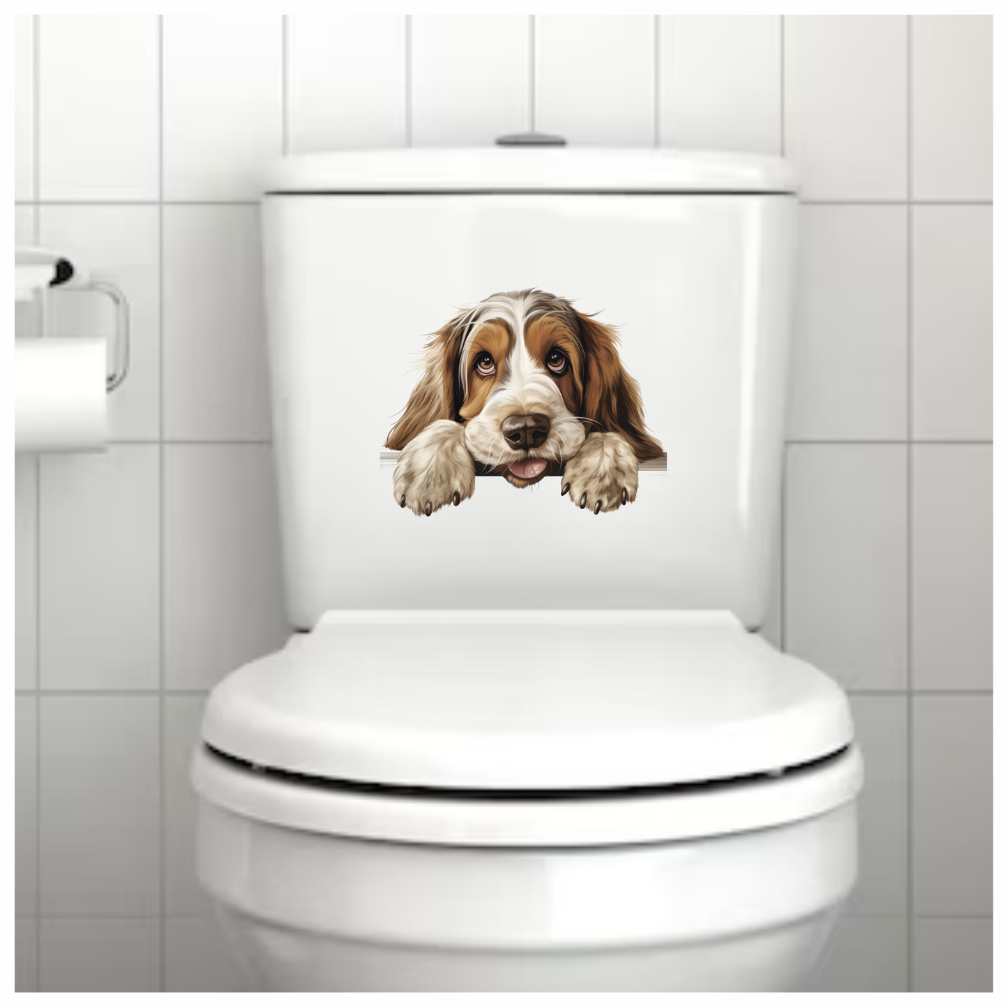 Brown White Dog Cocker Spaniel Vinyl Sticker Decal