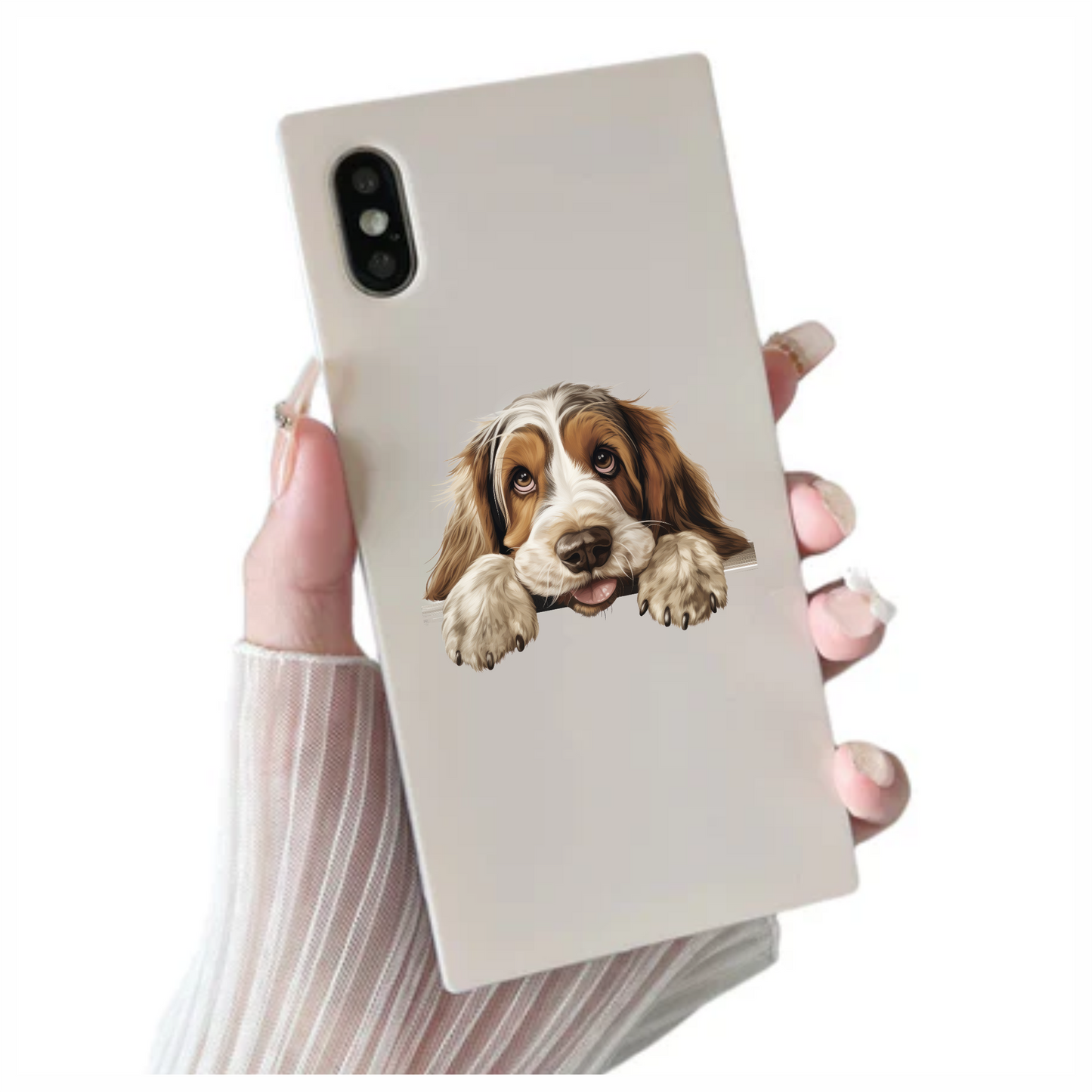 Brown White Dog Cocker Spaniel Vinyl Sticker Decal