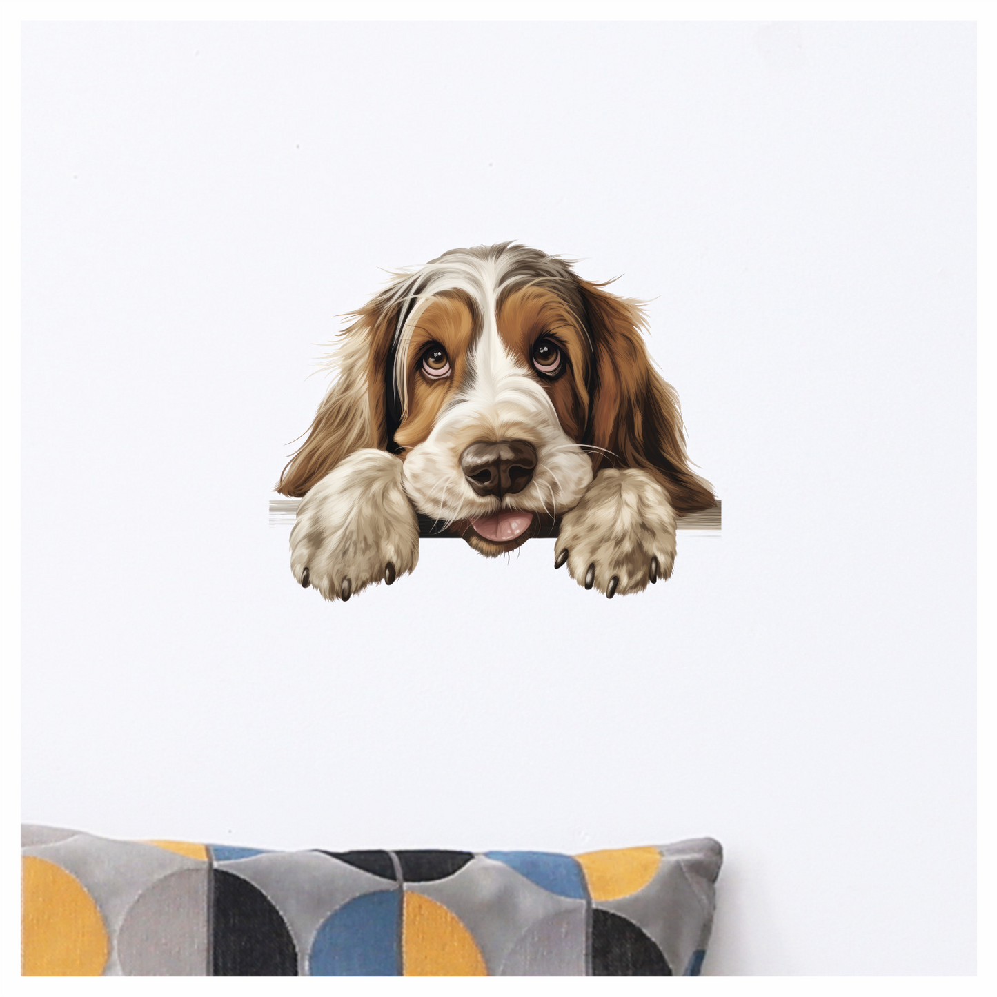 Brown White Dog Cocker Spaniel Vinyl Sticker Decal