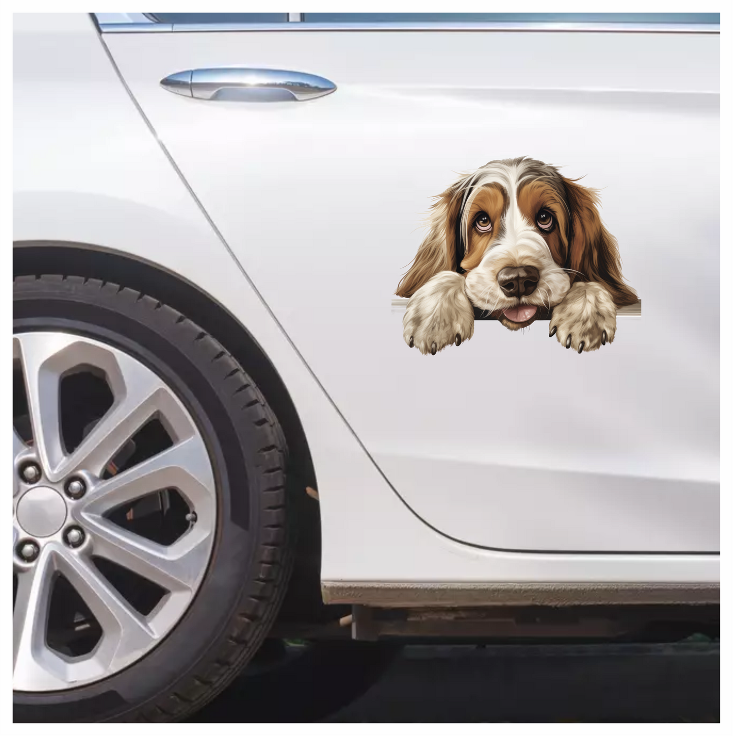 Brown White Dog Cocker Spaniel Vinyl Sticker Decal