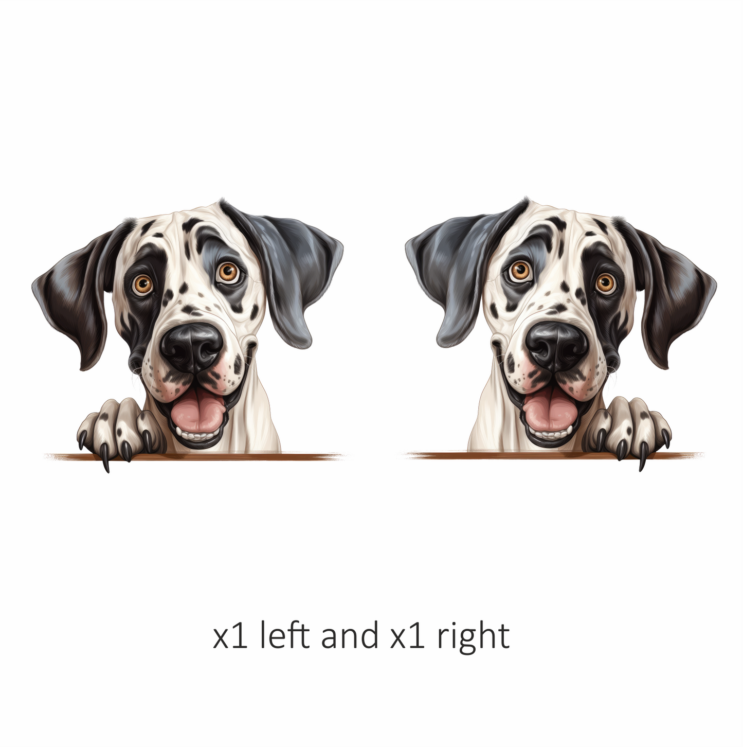 White Black Dog Dalmatian Happy Face Vinyl Sticker Decal