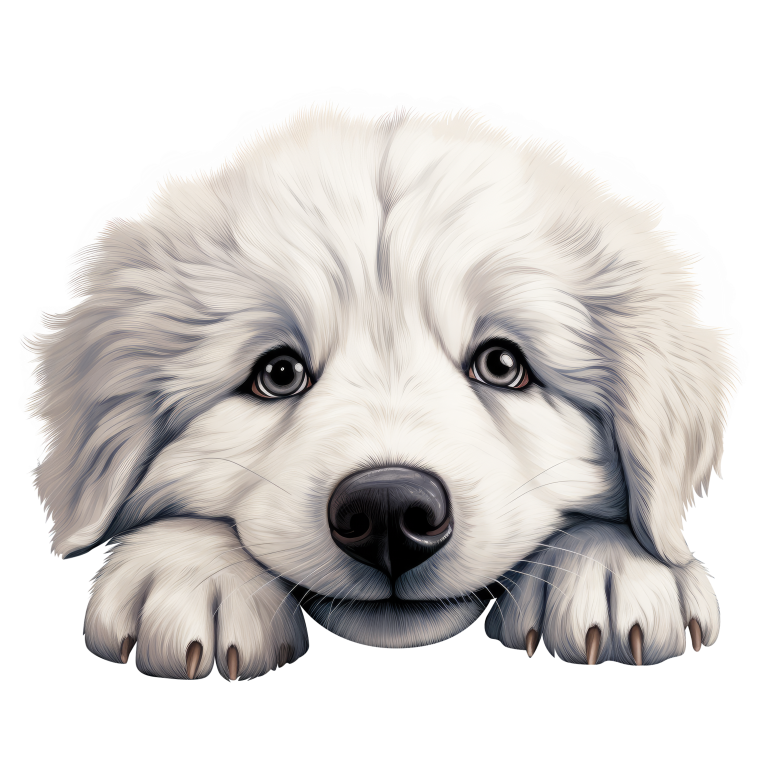 White Puppy Dog Cute Fluffy Vinyl Sticker Decal