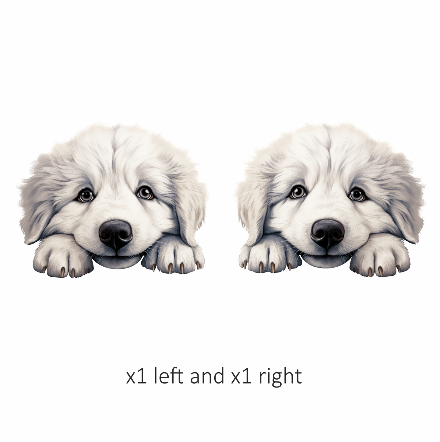 White Puppy Dog Cute Fluffy Vinyl Sticker Decal