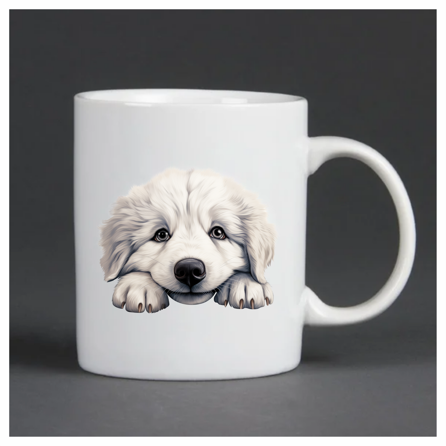 White Puppy Dog Cute Fluffy Vinyl Sticker Decal