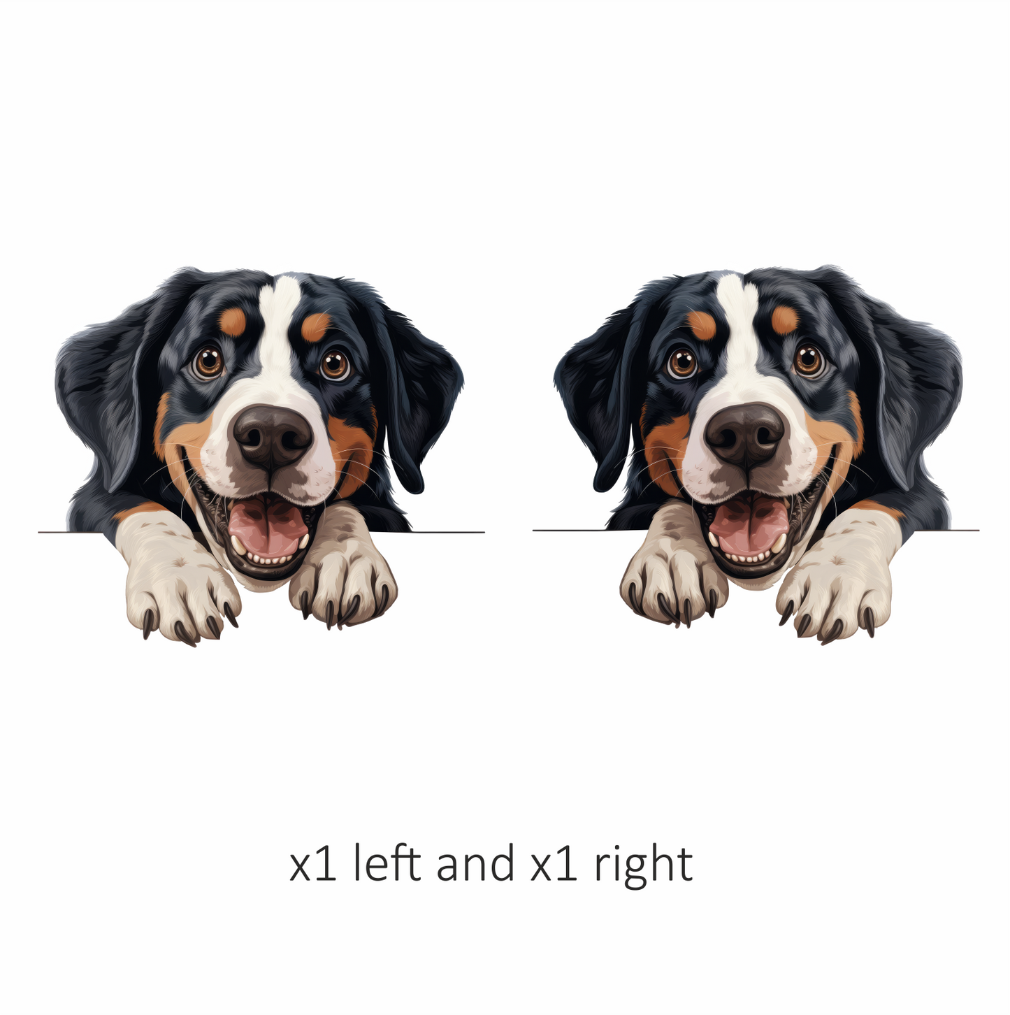 Black Dog Bernese Mountain Happy Vinyl Sticker Decal