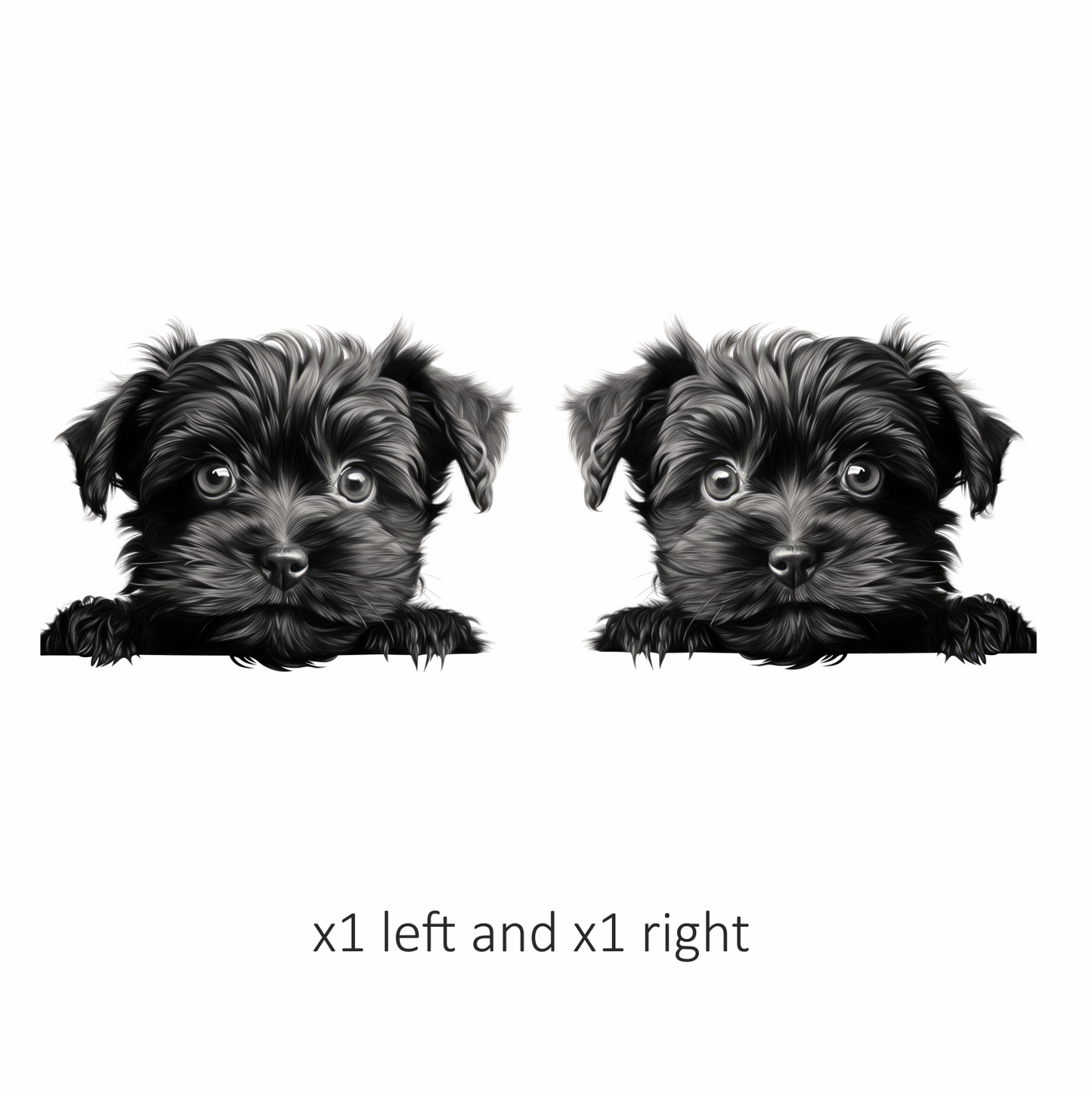 Black Puppy Dog Terrier Cute Vinyl Sticker Decal