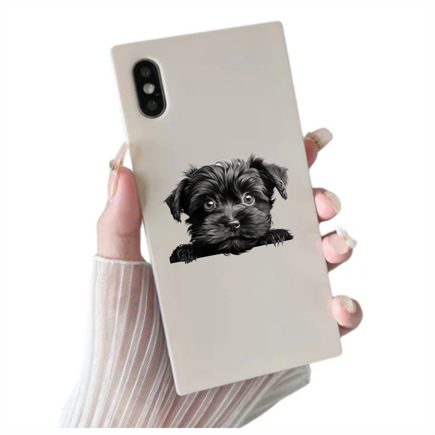 Black Puppy Dog Terrier Cute Vinyl Sticker Decal