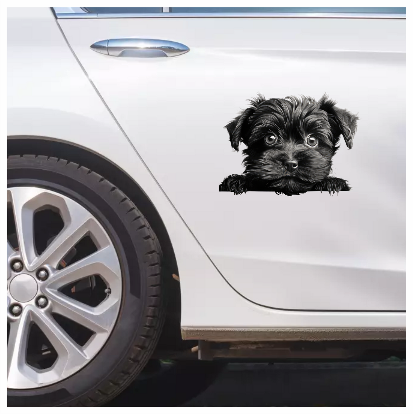 Black Puppy Dog Terrier Cute Vinyl Sticker Decal