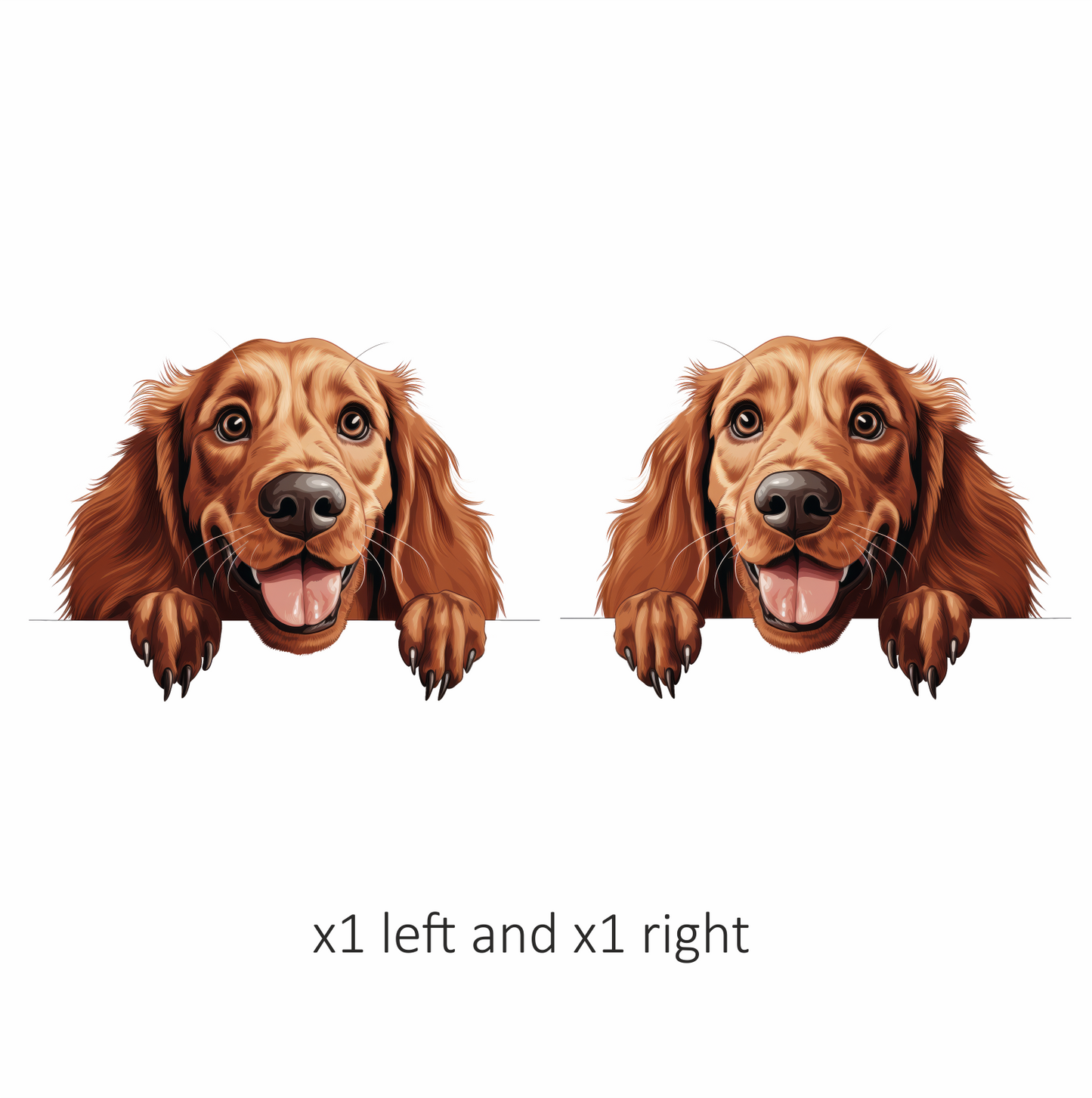Brown Dog Cocker Spaniel Happy Face Vinyl Sticker Decal