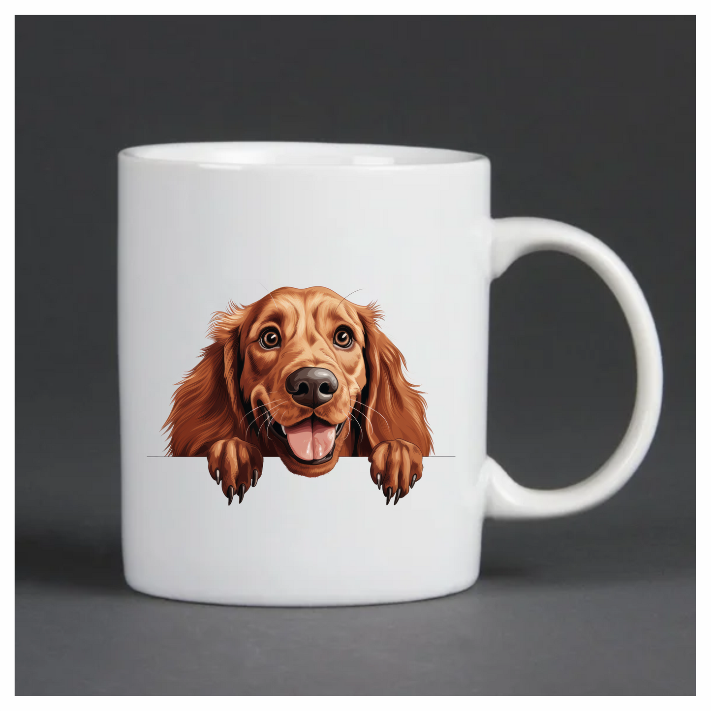 Brown Dog Cocker Spaniel Happy Face Vinyl Sticker Decal
