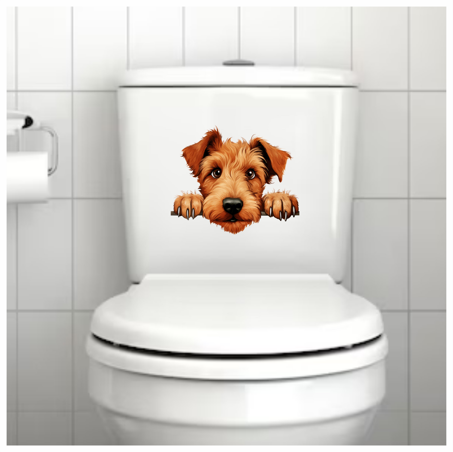 Brown Dog Terrier Cute Face Vinyl Sticker Decal