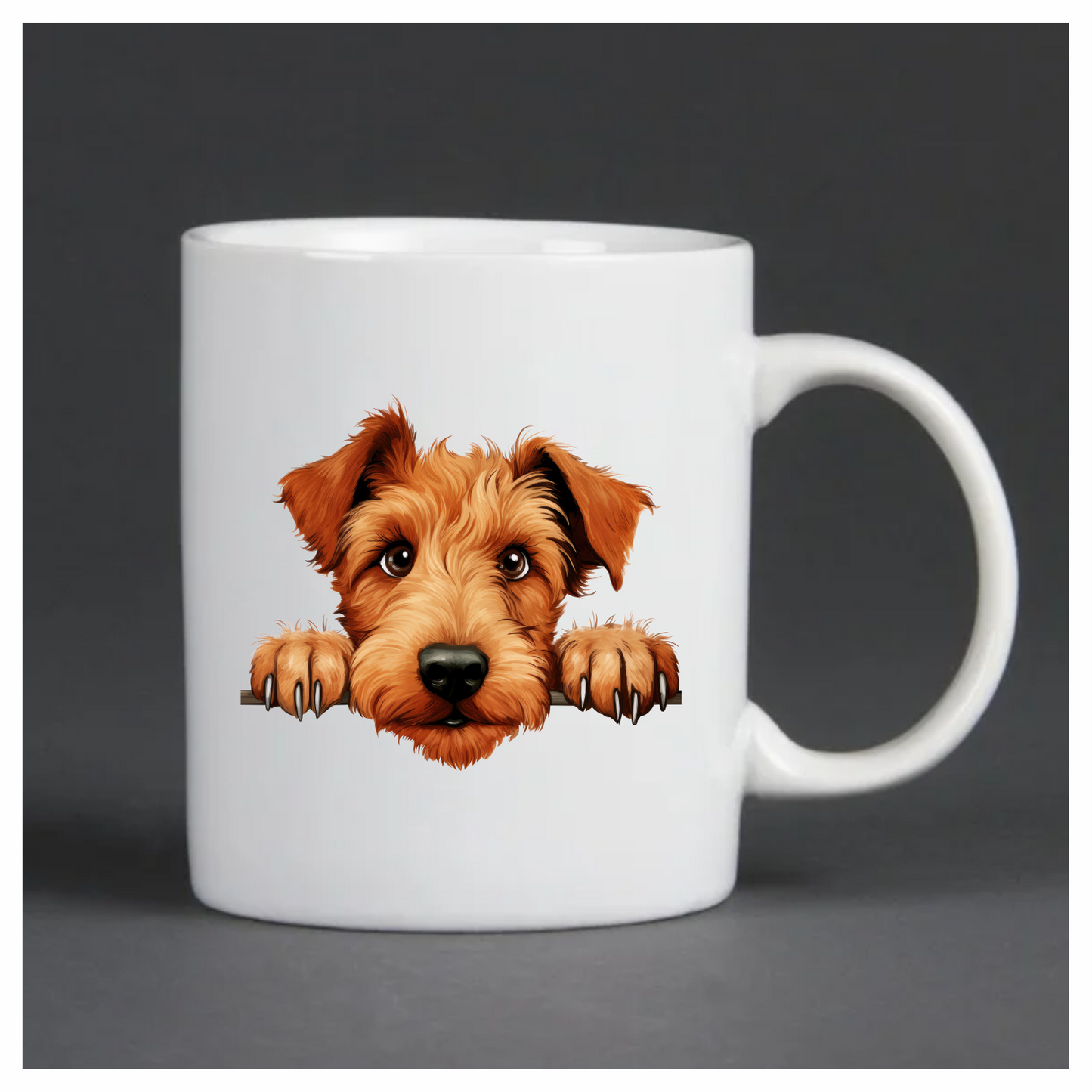 Brown Dog Terrier Cute Face Vinyl Sticker Decal
