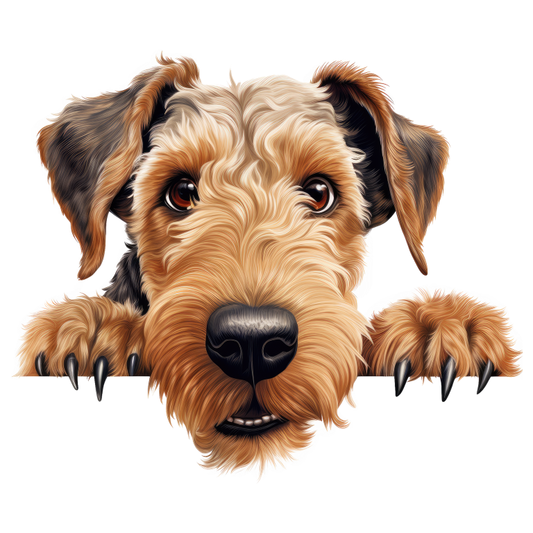 Brown Dog Terrier Cute Face Vinyl Sticker Decal