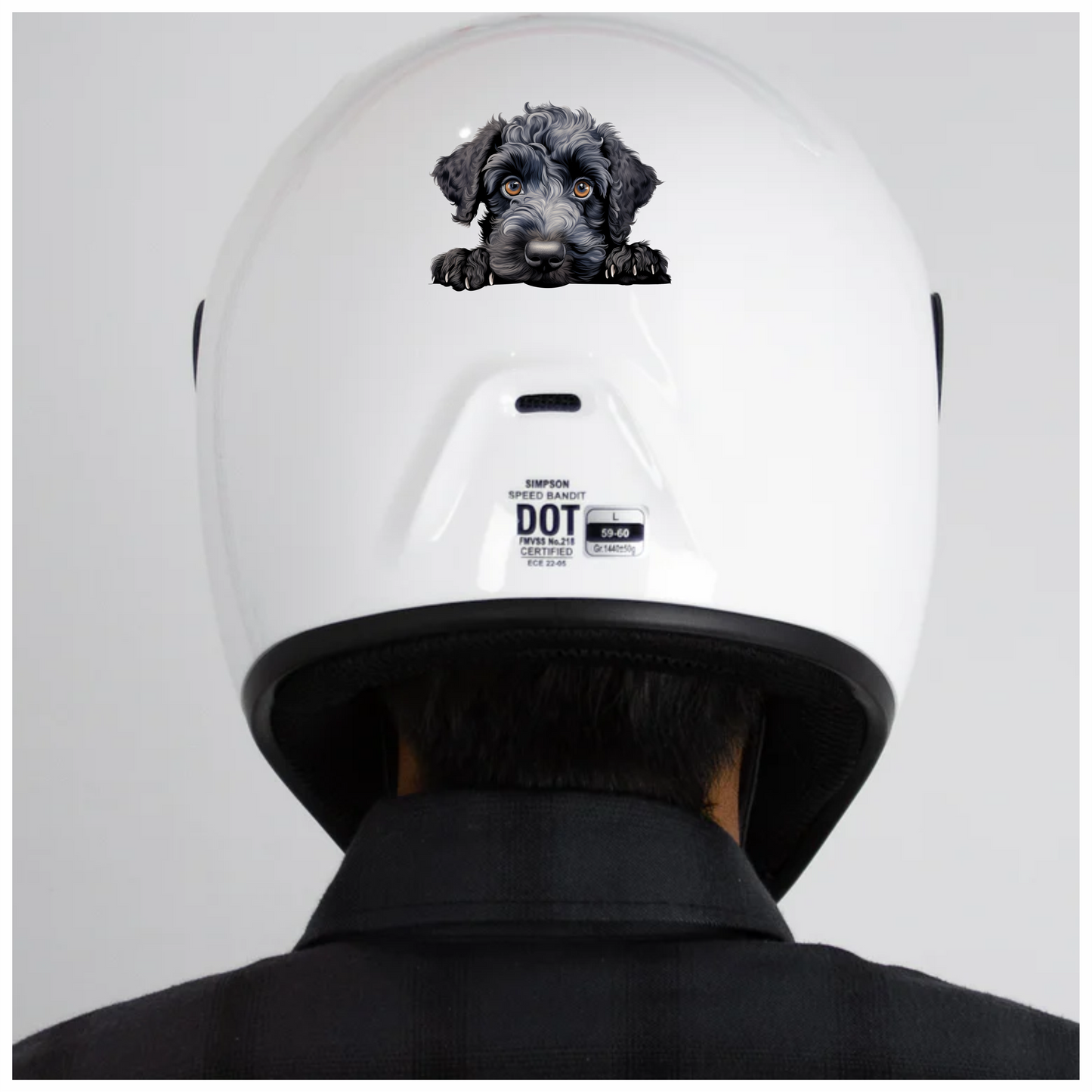 Black Dog Puppy Poodle Cute Vinyl Sticker Decal