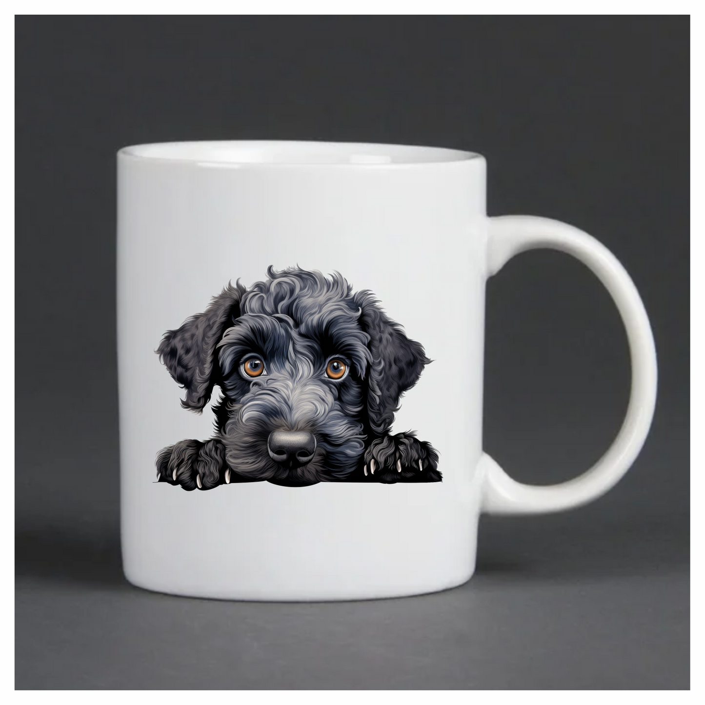 Black Dog Puppy Poodle Cute Vinyl Sticker Decal