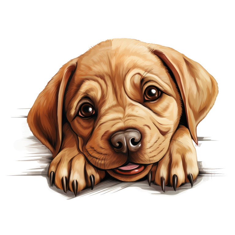 Brown Puppy Labrador Cute Face Vinyl Sticker Decal