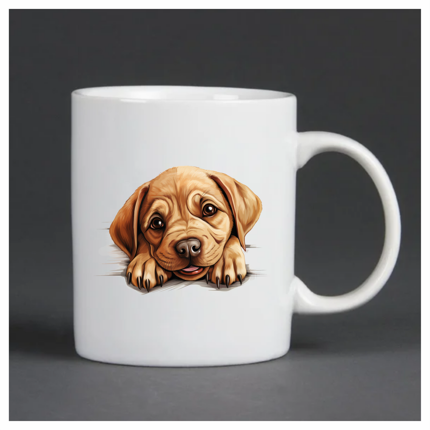 Brown Puppy Labrador Cute Face Vinyl Sticker Decal