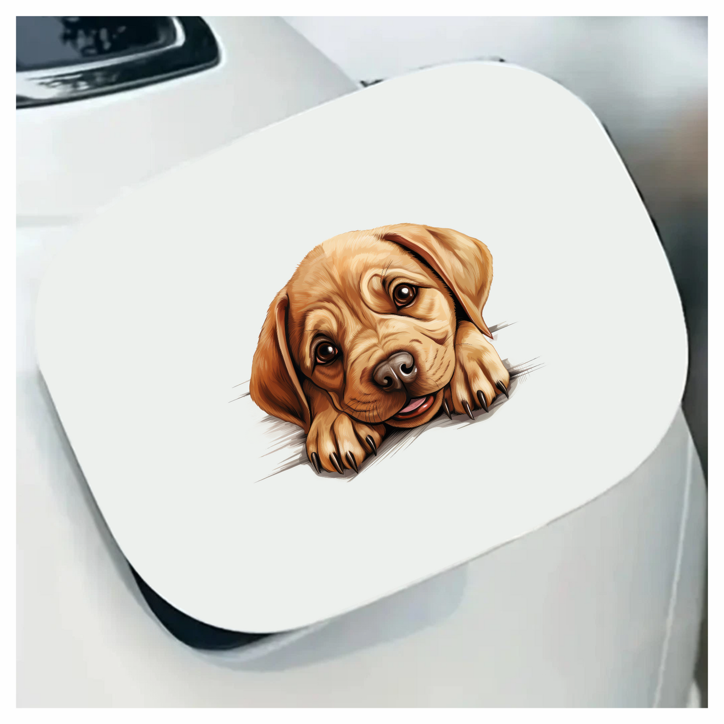 Brown Puppy Labrador Cute Face Vinyl Sticker Decal