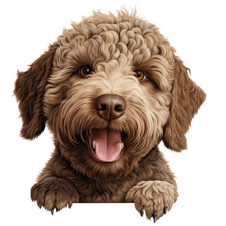 Brown Dog Labradoodle Happy Face Vinyl Sticker Decal