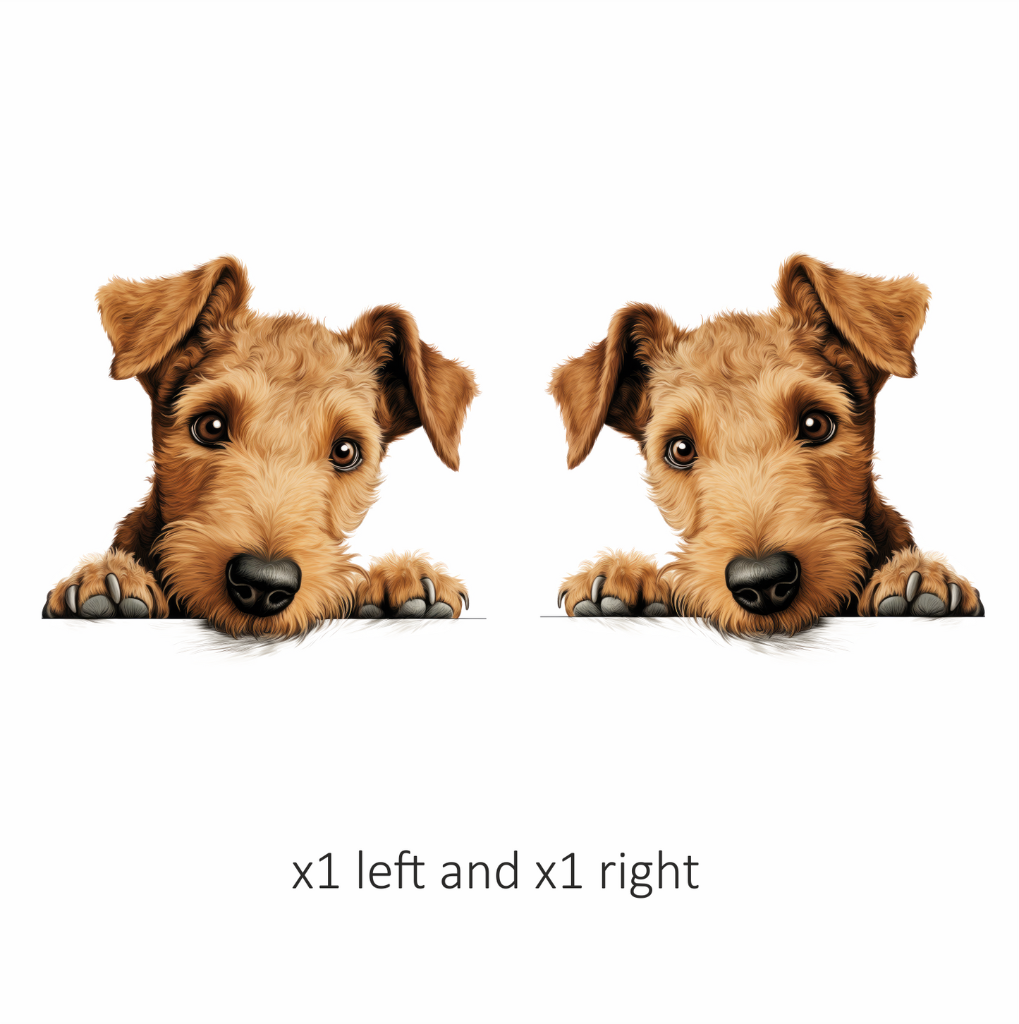 Brown Dog Terrier Cute Face Vinyl Sticker Decal