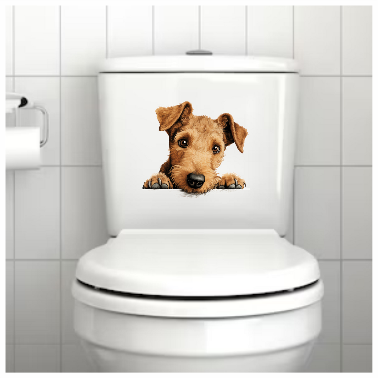 Brown Dog Terrier Cute Face Vinyl Sticker Decal